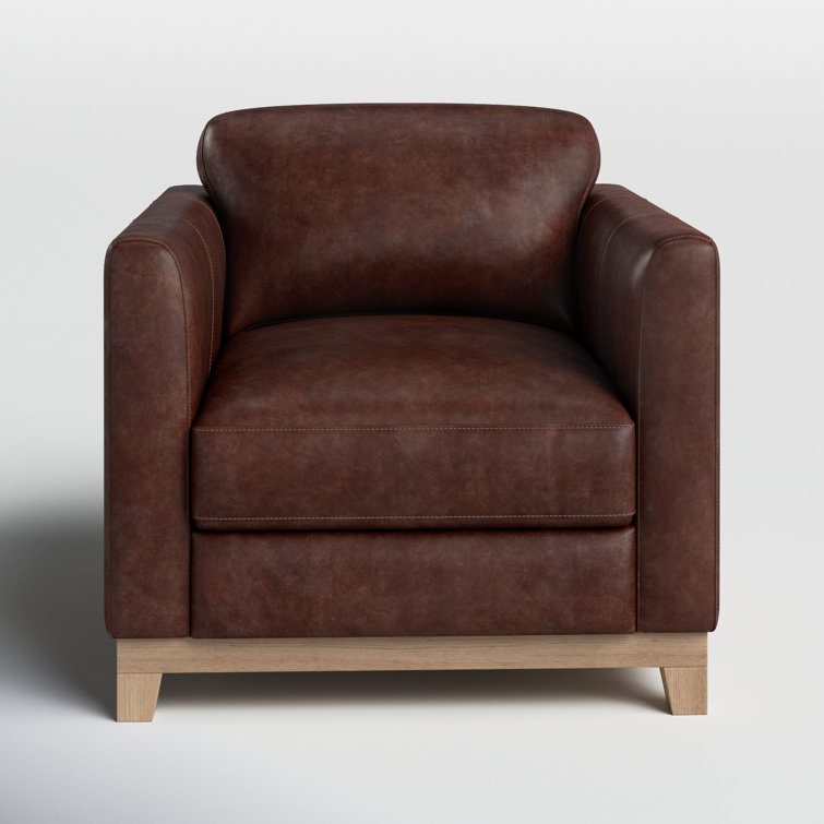 Genuine leather club discount chair